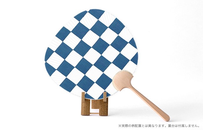 オーダーメイド京うちわ 市松 - 【竹笹堂Online】木版画デザインインテリア・ファッションショップ