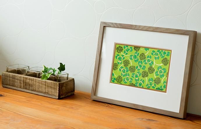 木版画 原田裕子 季節の木版画 白詰草 - 【竹笹堂Online】木版画 木版画 原田裕子 季節の木版画 白詰草 - 【竹笹堂Online】木版画