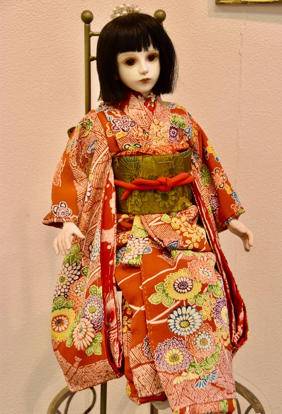 球体関節ビスクドール、58cm 着物 - 横濱人形倶楽部 Doll shop