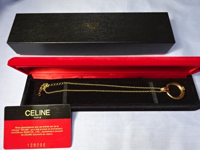 セリーヌ CELINE K18デザインネックレス750刻印 8,6g - 中古ブランド品