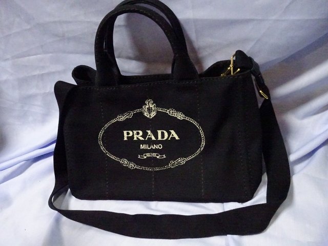 プラダ PRADA カナパ トートバッグ 黒 大型 - 中古ブランド品をより