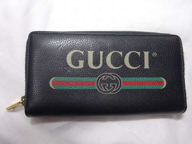 GUCCI グッチ ラウンドファスナー 長サイフ レザーブラック - 中古ブランド品をより安く！ブランドショップ Atreyu -アトレイユ-