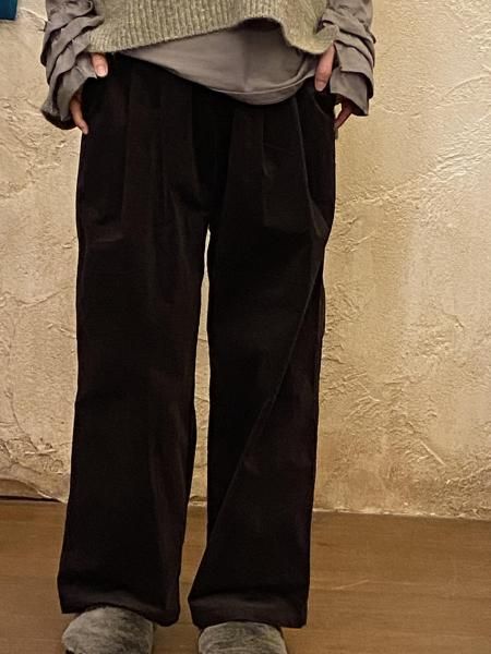 <img class='new_mark_img1' src='https://img.shop-pro.jp/img/new/icons15.gif' style='border:none;display:inline;margin:0px;padding:0px;width:auto;' />siro de labonte ǥܥ tuck easy pants stretch corduroy