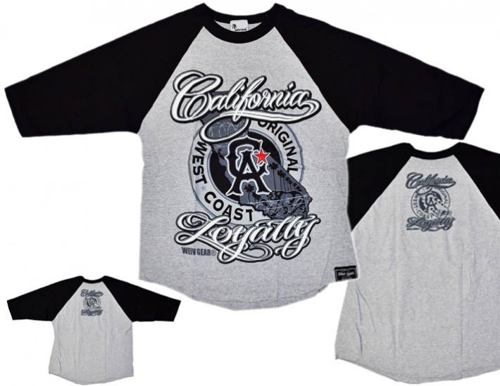 WEIV GEAR】3/4 T-SHIRTS【CA LOYALTY】BLKxGLY - 【LA PUERTA】大阪