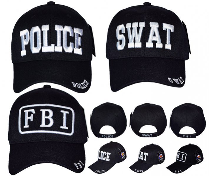 丸ツバ【POLICE・SWAT・FBI】SNAPBACK CAP - 【LA PUERTA】大阪