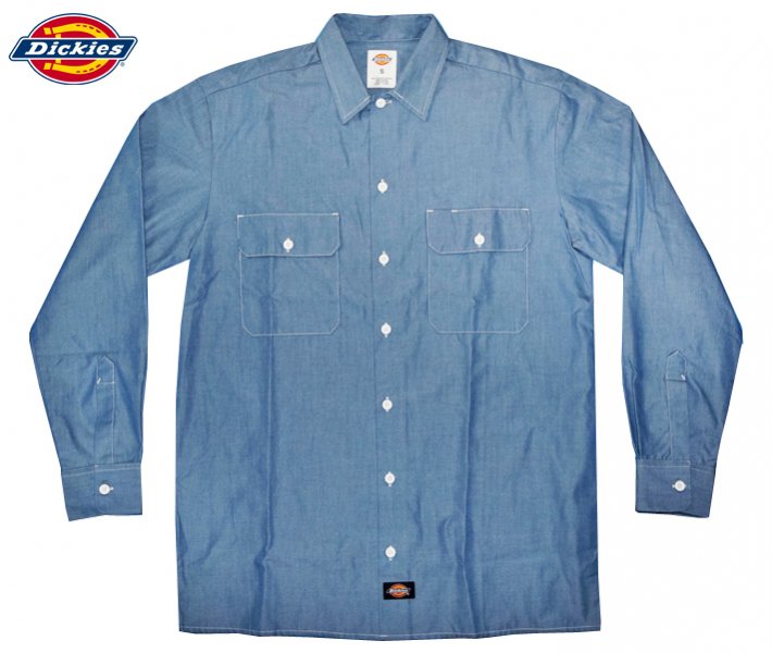 DICKIES】L/S WORK SHIRTS【CHAMBRAY BLUE】