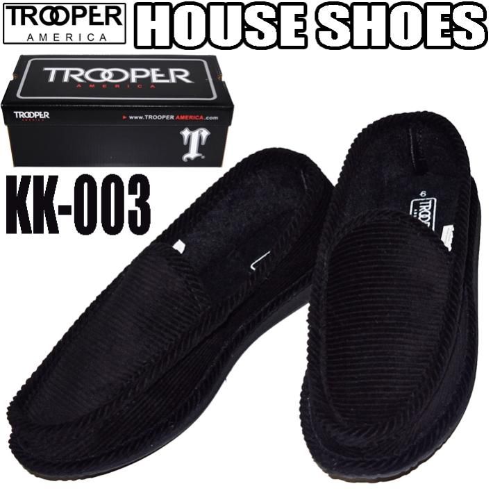 TROOPER AMERICA PLANE HOUSE SHOES【KK-003】BLACK