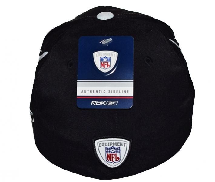 Raiders NFL-SHIELD Black & White Fitted Hat by Reebok Team