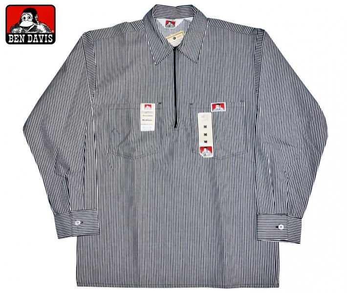 BEN DAVIS LONG SLEEVE HALF ZIP WORK SHIRTS