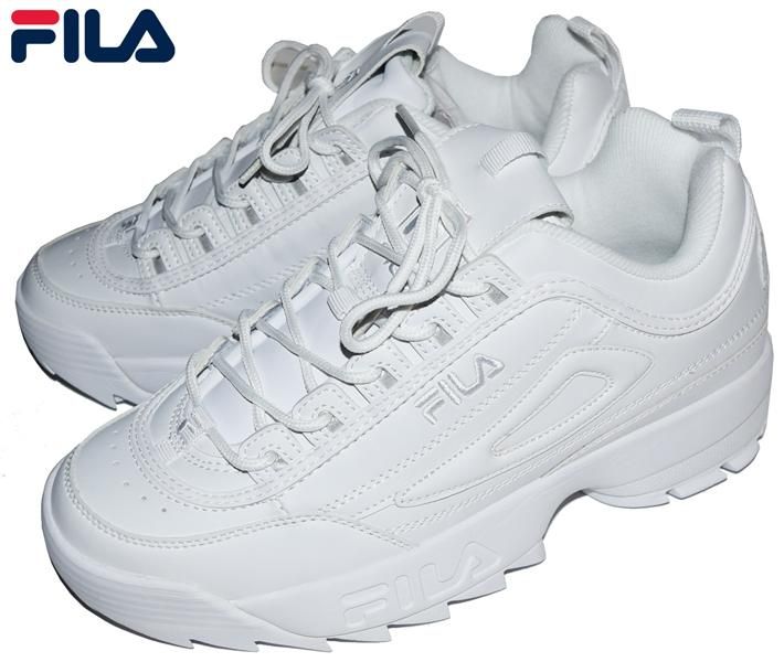 Fila Disruptor Whitexwhite La Puerta チカーノファッション チョロ を中心にwest Sideヒップホップ ローライダー チョロスタイル ポッパー等 West Coastストリート全般の衣類 チカーノやメキシコ カリフォルニア雑貨 チカーノラップやスパニッシュ