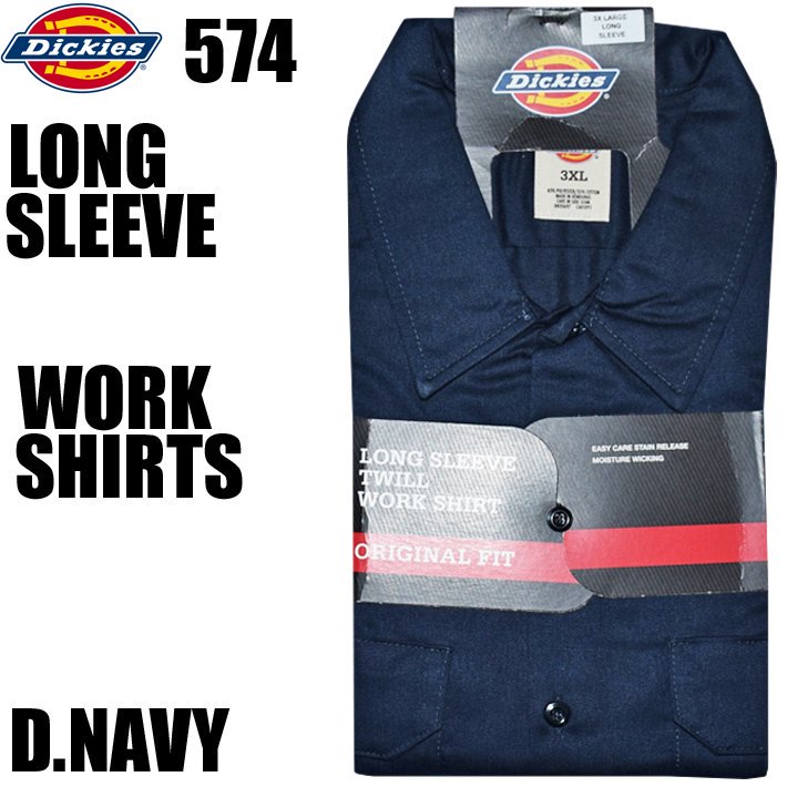 【DICKIES】L/S WORK SHIRTS【REGULAR COLOR】 - 【LA  PUERTA】大阪アメリカ村！チカーノ・カルチャー＆ウェスト・コースト専門店