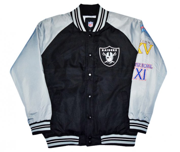 【RAIDERS】STADIUM JACKET【BLACKxSILVER】3TIMES