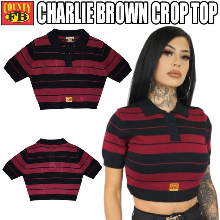 FB COUNTY CHARLIE BROWN CROP TOPS