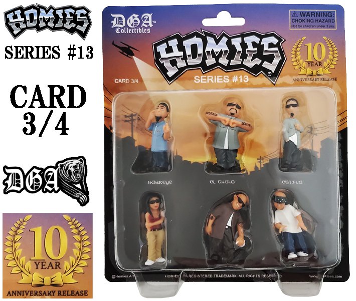 DGA HOMIES SERIES 13 24 PIECE LIMITED EDITION FIGURE SET CARD 3 OF 4 