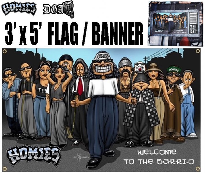 HOMIES】FLAG / BANNER【BARRIO】