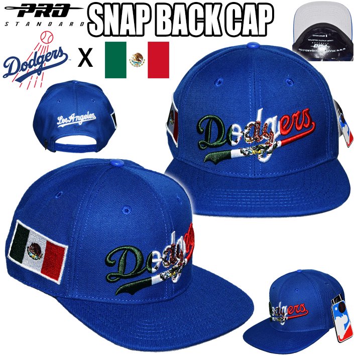 Los Angeles Dodgers Mexico Flag SnapBack Hat Pro-Standard Black