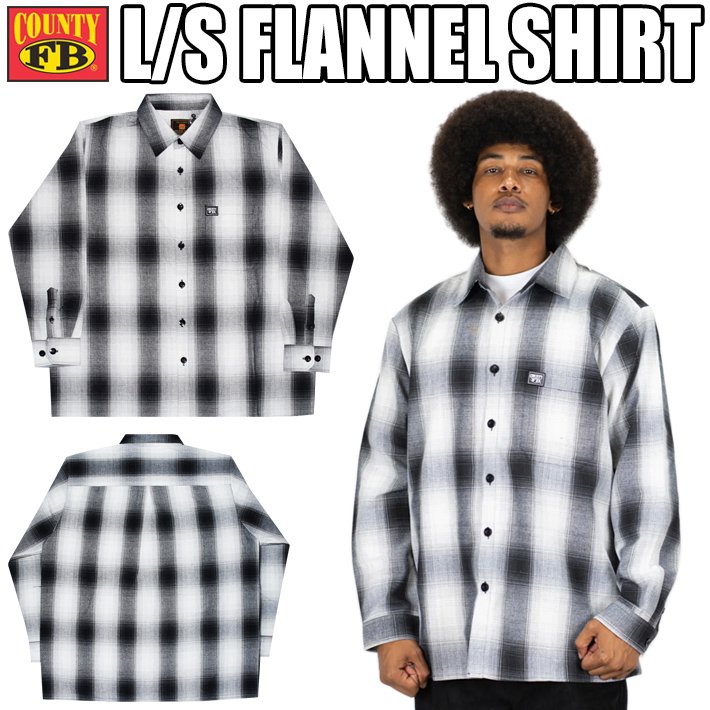 FB COUNTY【L/S CHECKER FLANNEL SHIRTS】