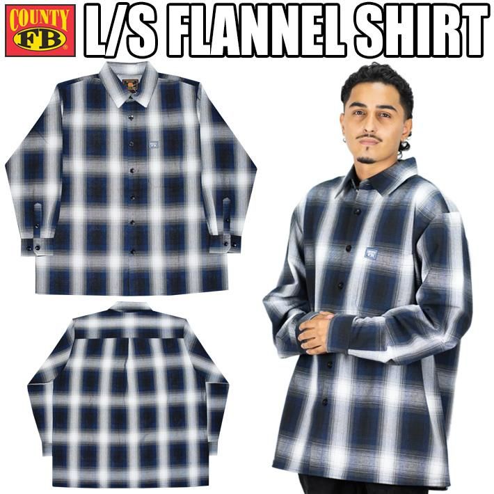 FB COUNTY【L/S CHECKER FLANNEL SHIRTS】