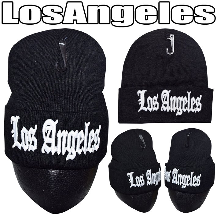 LOS ANGELES【BEANIE】BLACK 【LA