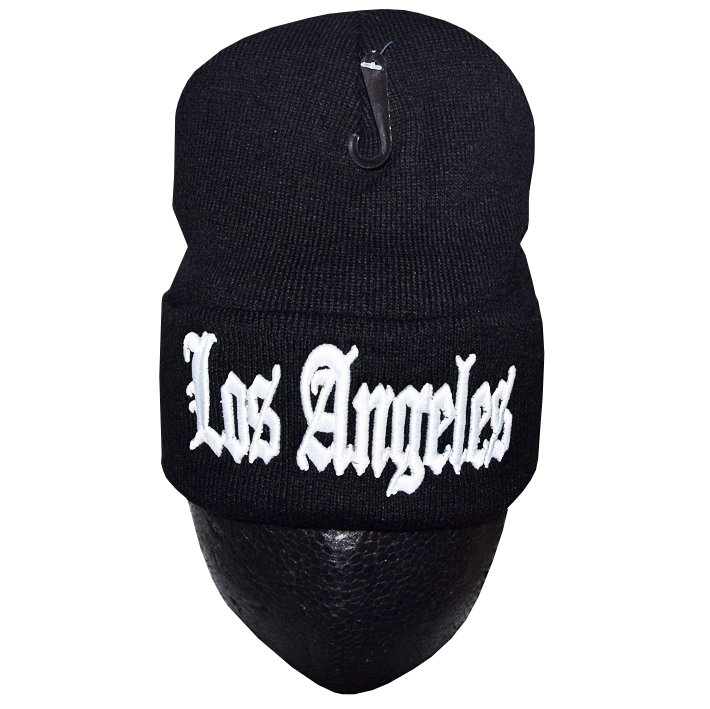 LOS ANGELES【BEANIE】BLACK - 【LA PUERTA】大阪アメリカ村！チカーノ・カルチャー＆ウェスト・コースト専門店