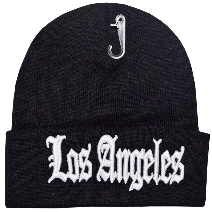 LOS ANGELES【BEANIE】BLACK - 【LA PUERTA】大阪アメリカ村！チカーノ・カルチャー＆ウェスト・コースト専門店