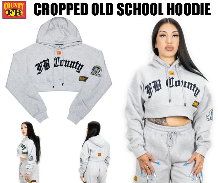 FB COUNTY / CROPPED OLD SCHOOL HOODIE