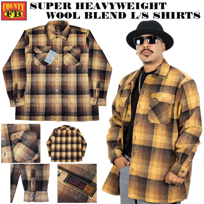 FB COUNTY】SUPER HEAVYWEIGHT WOOL BLEND L/S SHIRTS