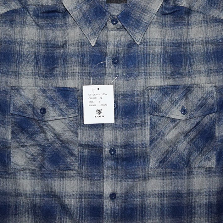 YAGO【L/S FLANNEL OPEN SHIRTS】A2【NAVY系】 - 【LA PUERTA】大阪