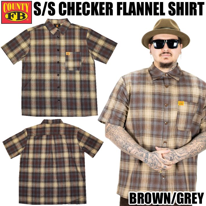 FB COUNTY【S/S CHECKER FLANNEL SHIRTS】