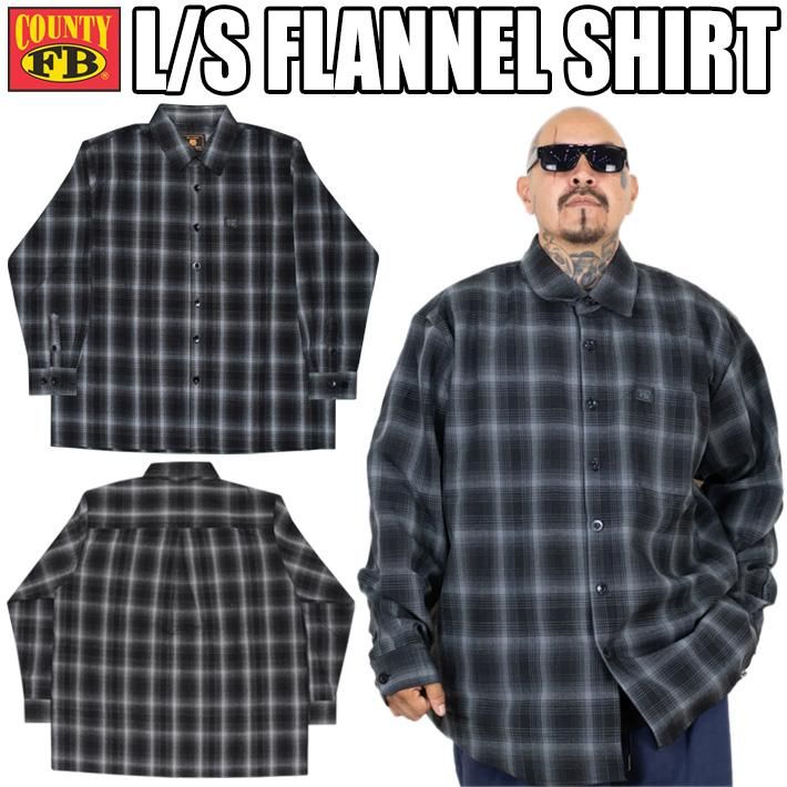 FB COUNTY【L/S CHECKER FLANNEL SHIRTS】