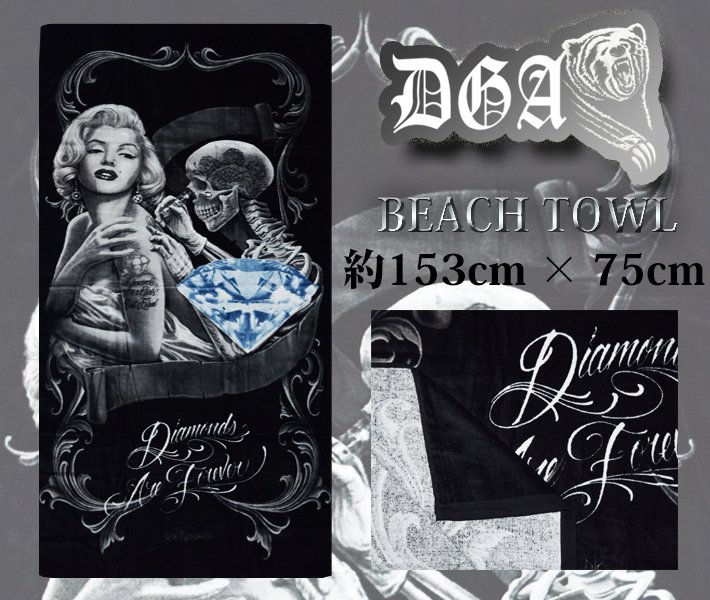 DGA BEACH TOWL ビーチタオル DIAMONDS - 【LA PUERTA】大阪アメリカ村！チカーノ・カルチャー＆ウェスト・コースト専門店