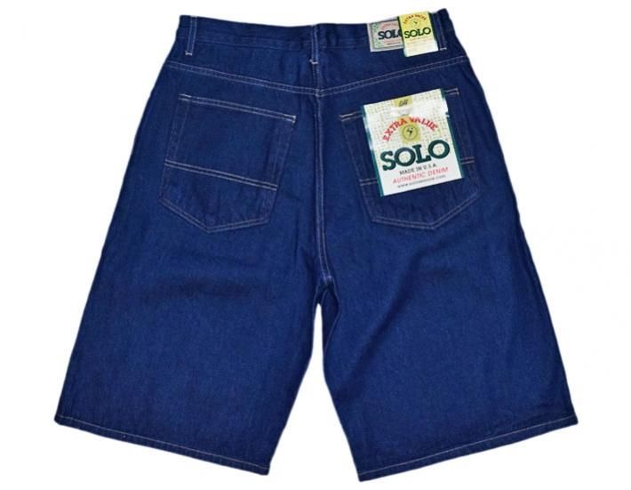SOLO semore wide denim short ブラック 34 訳アリ SOLO SEMORE【DENIM SHORTS】WASH BLUE/38inch - 【LA PUERTA