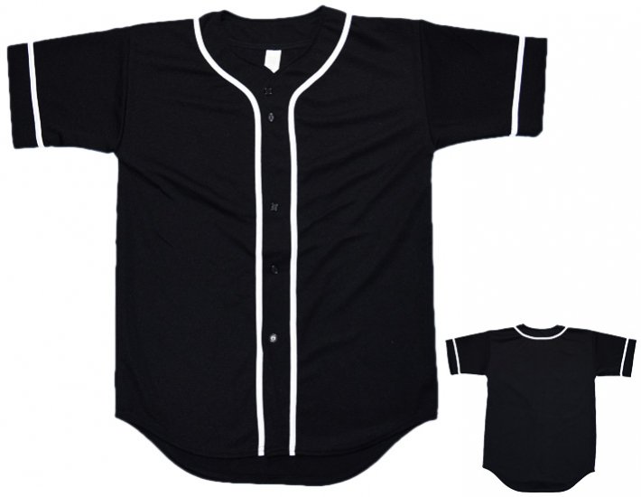 plain black baseball jersey Online 