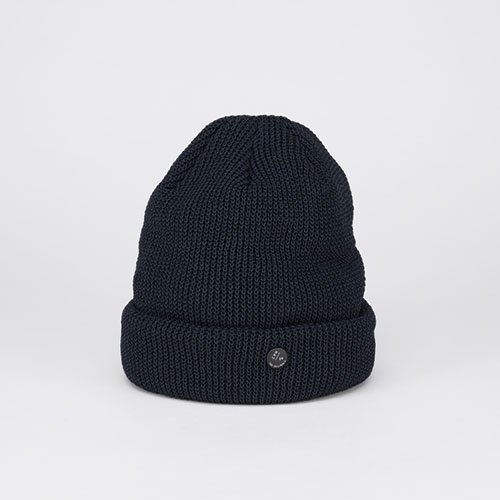 <font color=red>SOLD OUT</font> CUFF KNIT CAP /STRAW YARN /NAVY（ニットキャップ /ストローヤーン /ネイビー）「帽子」