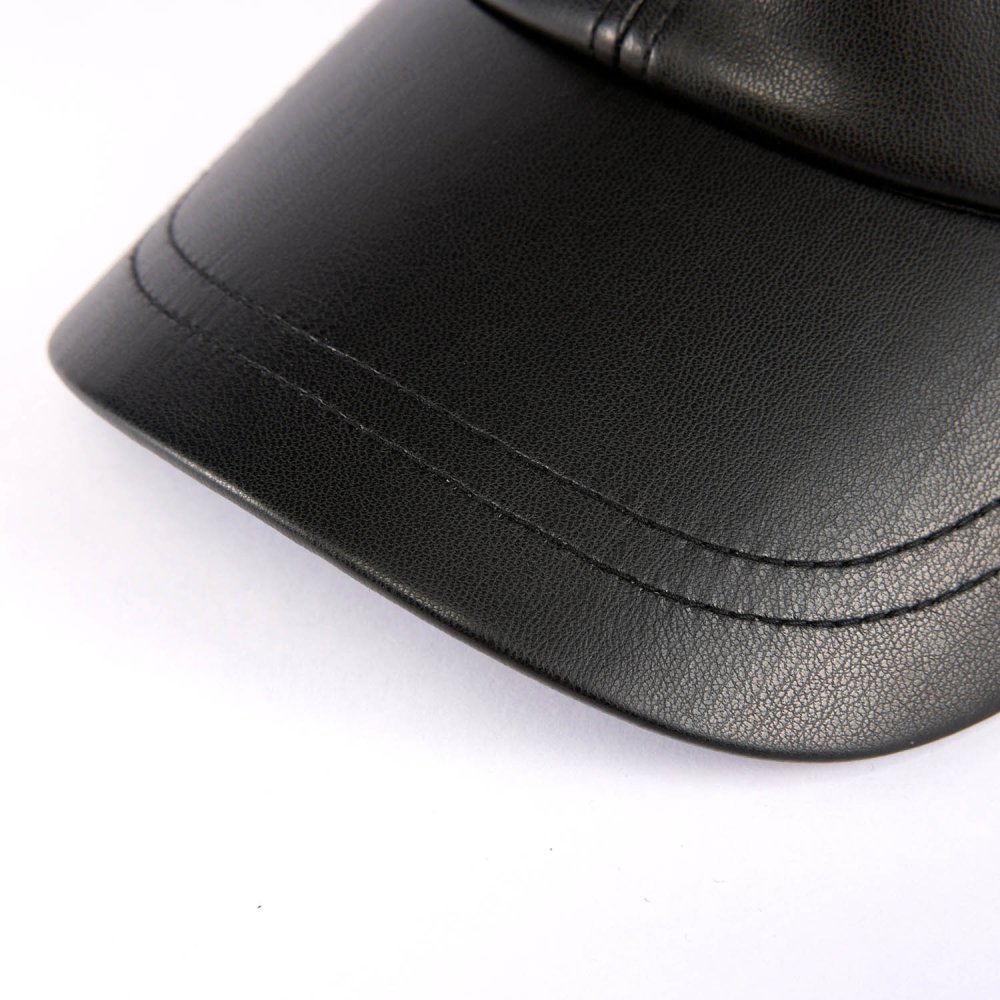 CPH 6 PANEL CAP SYNTHETIC LEATHER BLACK - キャップ