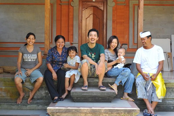 バリ島での家族写真