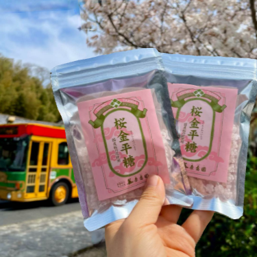 桜金平糖と桜、レイクラインバス