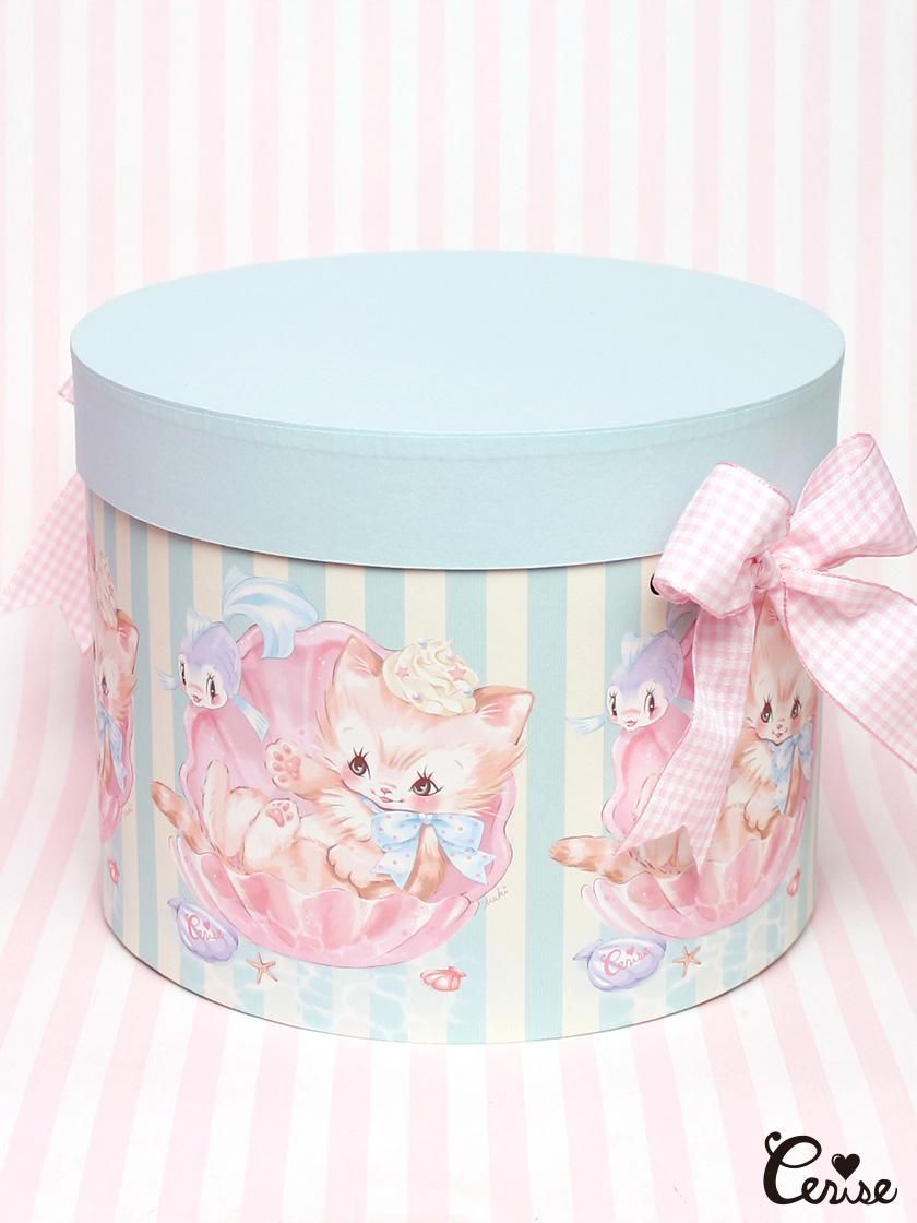 Hat Box ドリーミーラグーンキャット帽子箱 Cerise Web Store Hat Box ドリーミーラグーンキャット帽子箱 Cerise Web Store