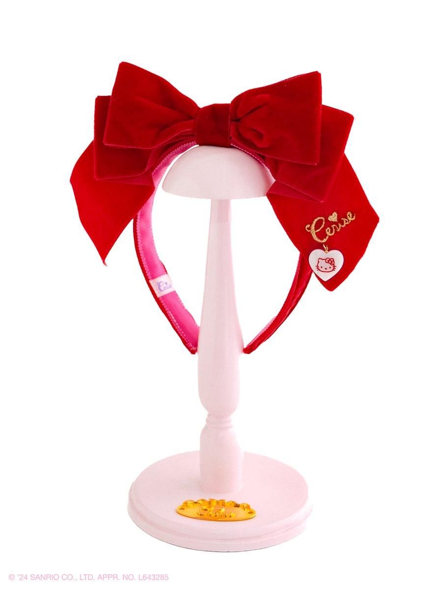 ピンクハウス❤️【未使用】ベルベットリボンのカチューシャ❤️ロゴ入りサテンリボン 赤 中古・古着通販】PINK HOUSE (ピンクハウス) ベルベットリボン