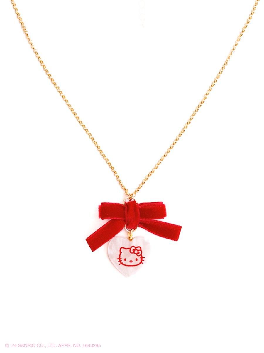【レア】サンリオ ハローキティ リボン型 ネックレス ネックレス HELLO KITTY/ハローキティ リボン K10YG/10金