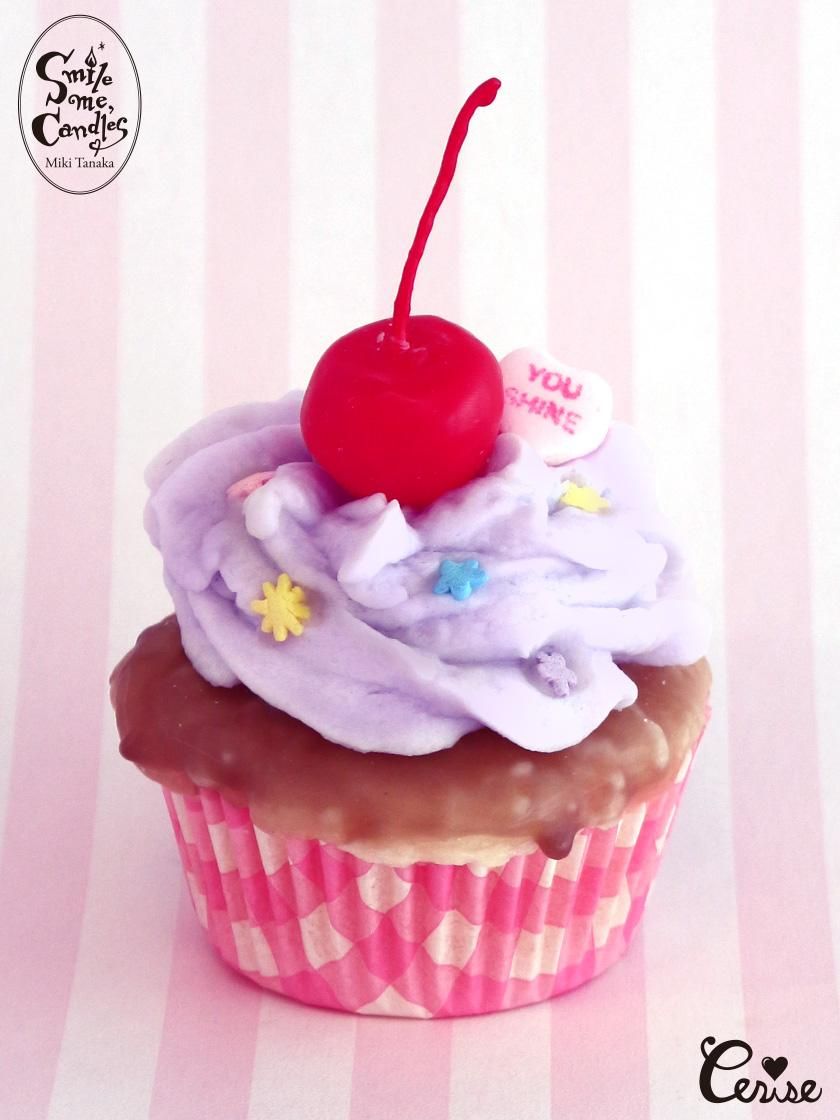 Smile Me Candles チェリーカップケーキキャンドル ラベンダー Cerise Web Store Smile Me Candles チェリーカップケーキキャンドル ラベンダー Cerise Web Store