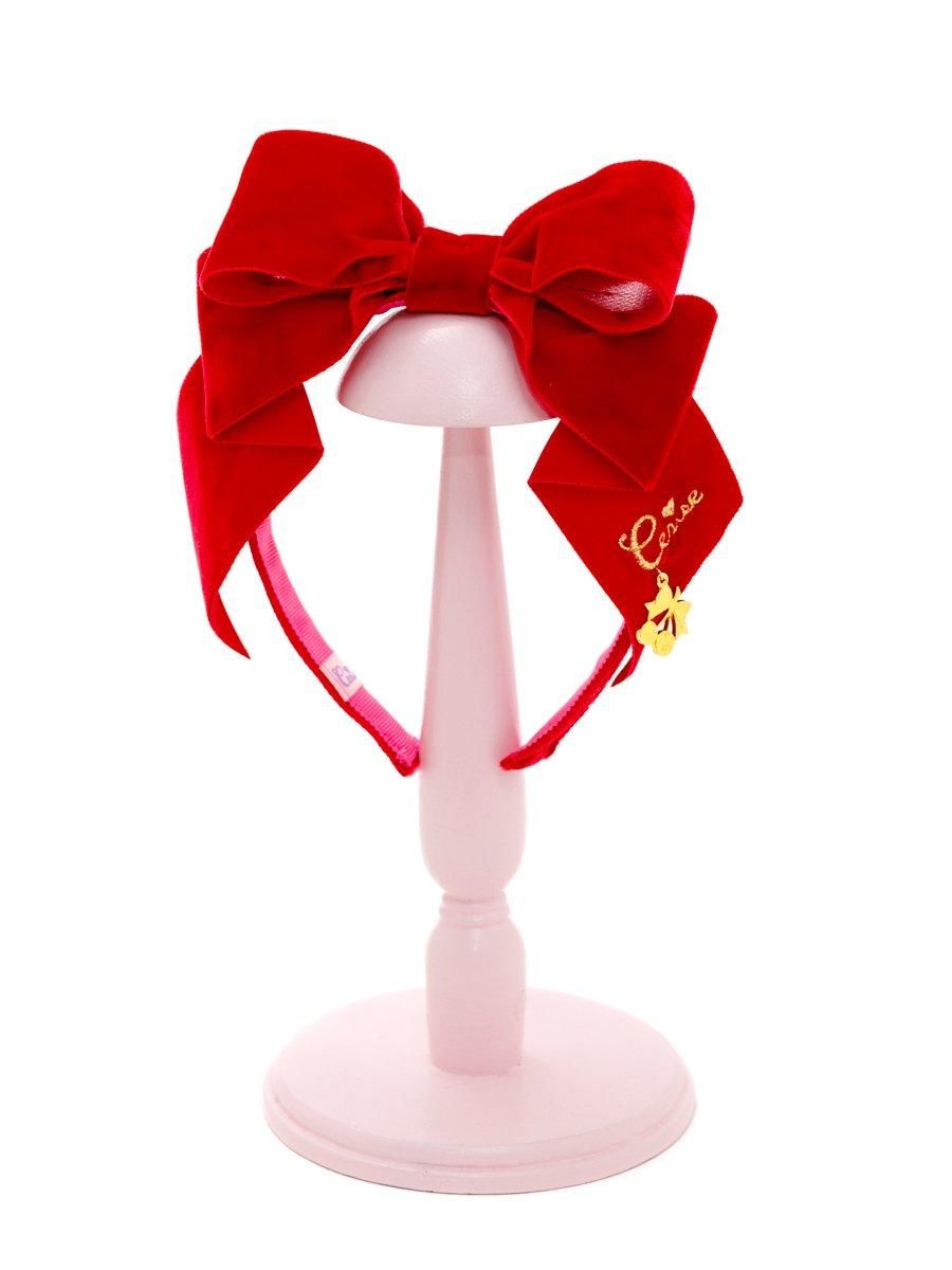 ピンクハウス❤️【未使用】ベルベットリボンのカチューシャ❤️ロゴ入りサテンリボン 赤 ピンクハウス❤️【未使用】ベルベットリボンのカチューシャ