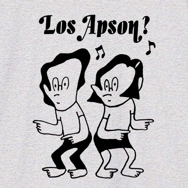 坂本慎太郎 Los Apson Tシャツ 杢グレーボディ 黒プリント Los Apson Online Shop