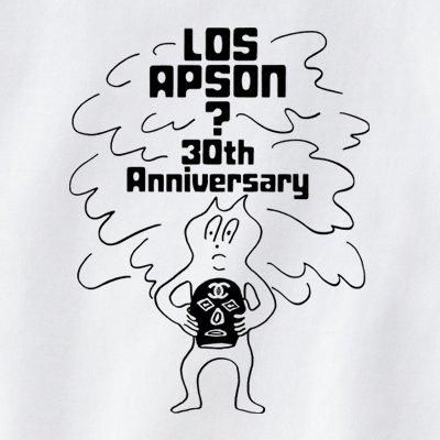 受注生産】LOS APSON? 30th Anniversary Tシャツ (白ボディ／黒
