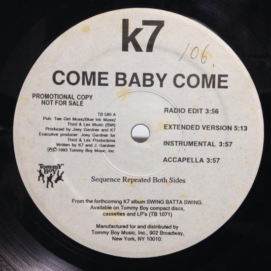 K7 Come Baby Come 12インチ Sand Step Record『 Djの、djによる、djのためのレコード屋。』