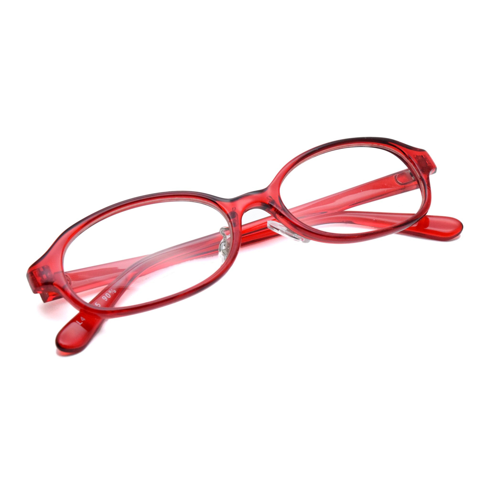 オーバル 型 レッド ブルー 伊達メガネ すべて ダテメガネ 限定の通販サイト 代官山眼鏡工房