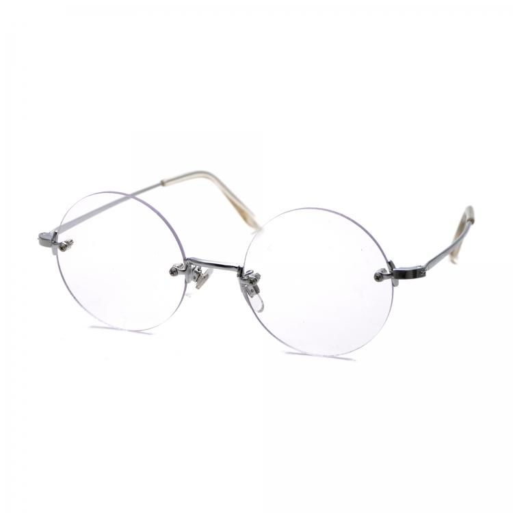 A2263型ラウンド/リムレス 透明クリア - 伊達メガネ｜すべて