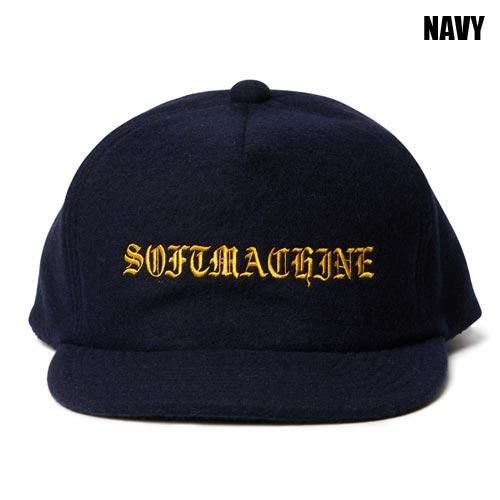 SOFTMACHINE 　刺繍　ウールキャップ　ネイビー SOFTMACHINE(ソフトマシーン) - DOMINO66 ONLINE STORE