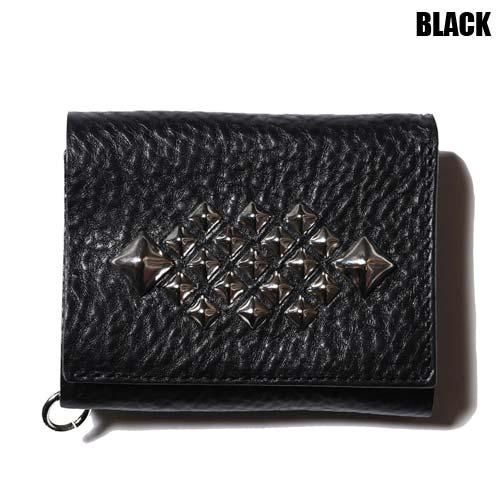 キャリー㊫ 【新品未使用】Calee Studs leather multi wallet ·レザーは