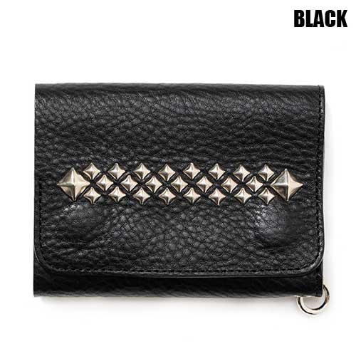 <img class='new_mark_img1' src='https://img.shop-pro.jp/img/new/icons47.gif' style='border:none;display:inline;margin:0px;padding:0px;width:auto;' />CALEE_[å] STUDS LEATHER FLAP HALF WALLET